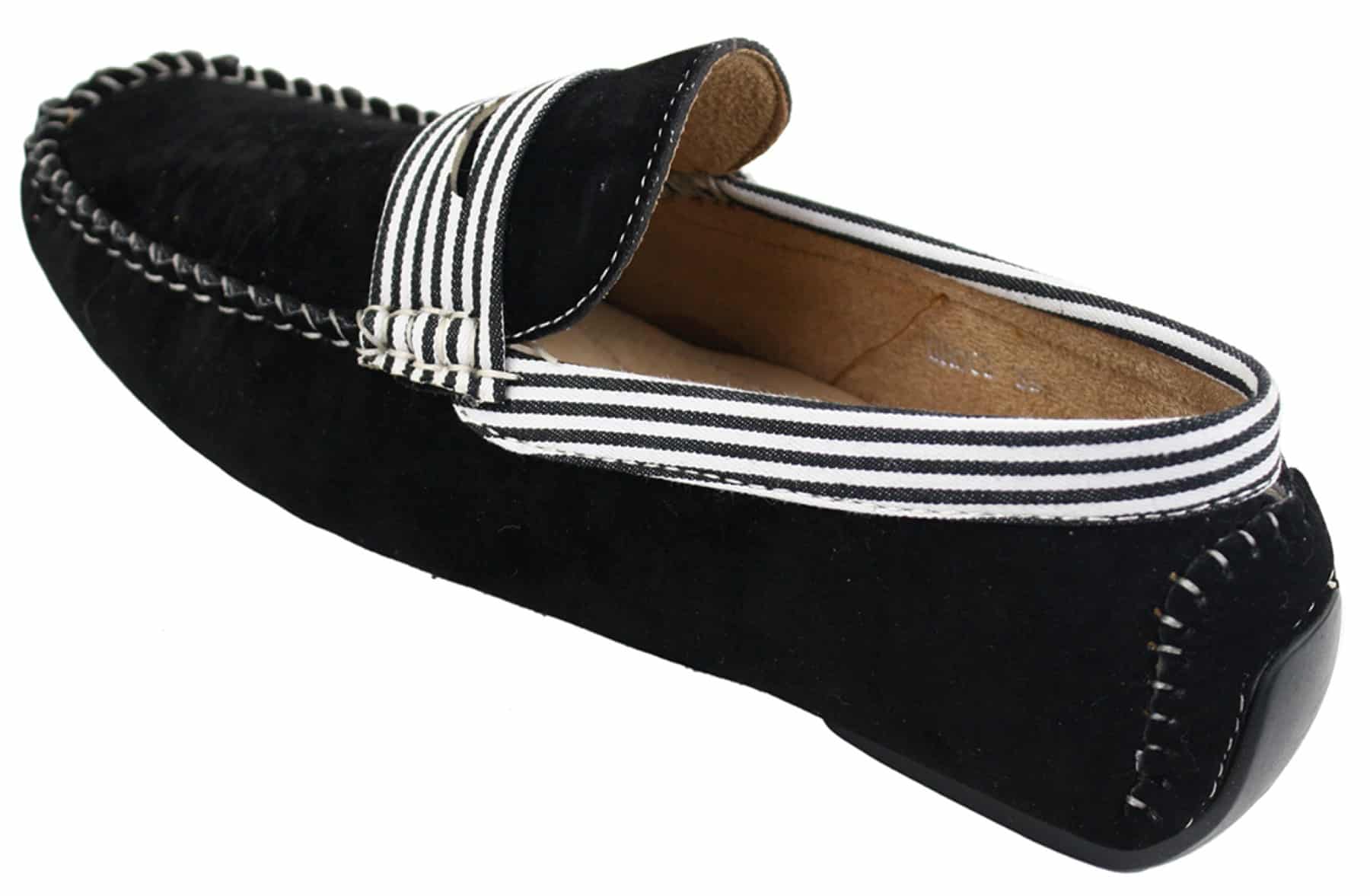 Miesten mokkanahkaiset veneilykengät raidallisella slip-on-kengät kesällä, älykkäät rentoa ulkoilua varten, italialaiset