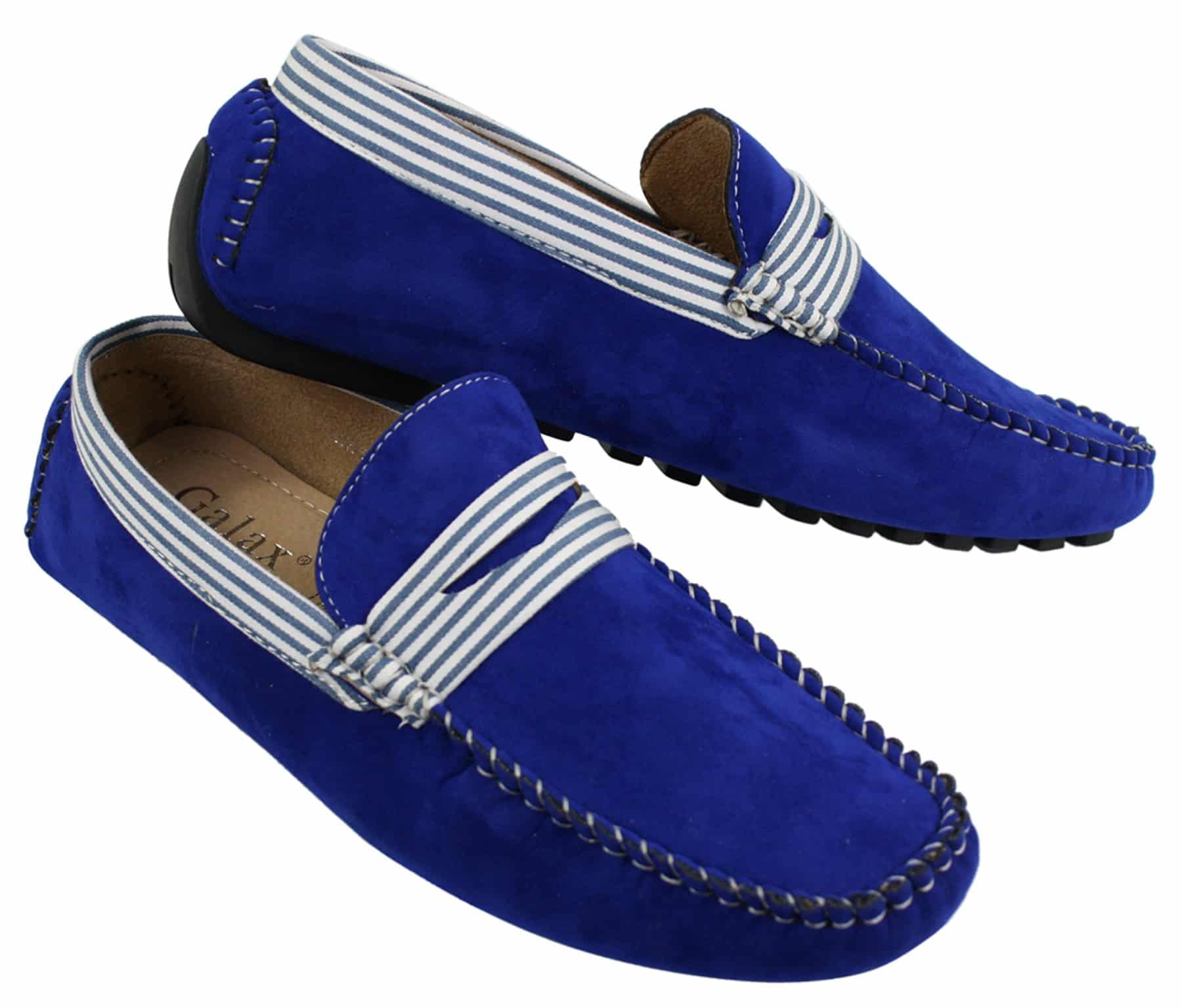 Miesten mokkanahkaiset veneilykengät raidallisella slip-on-kengät kesällä, älykkäät rentoa ulkoilua varten, italialaiset