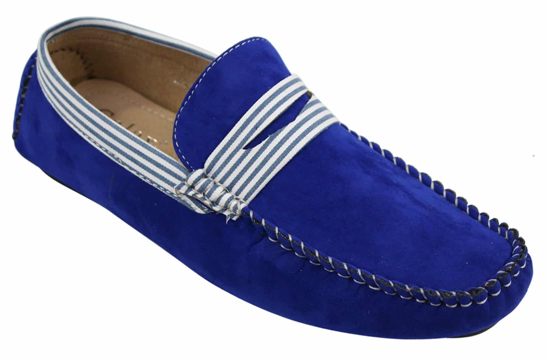 Miesten mokkanahkaiset veneilykengät raidallisella slip-on-kengät kesällä, älykkäät rentoa ulkoilua varten, italialaiset