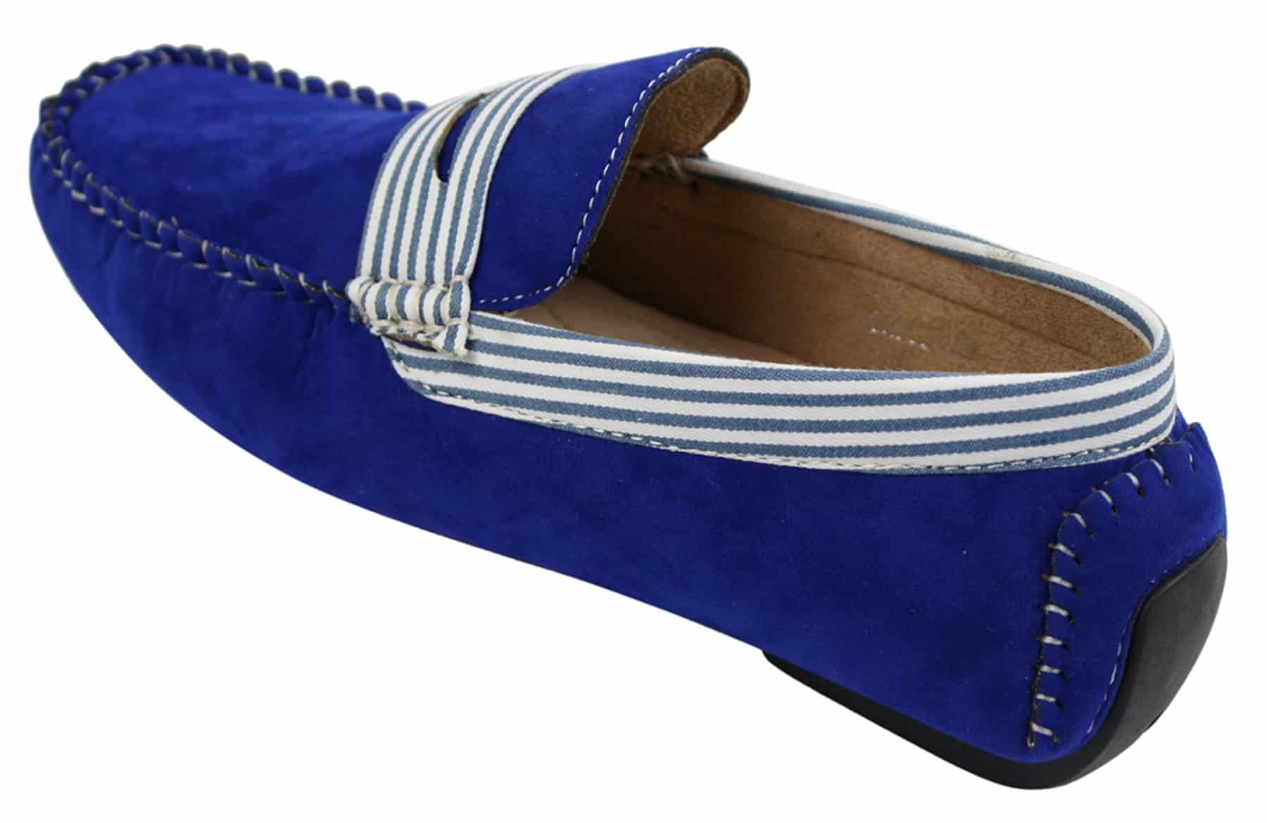 Miesten mokkanahkaiset veneilykengät raidallisella slip-on-kengät kesällä, älykkäät rentoa ulkoilua varten, italialaiset