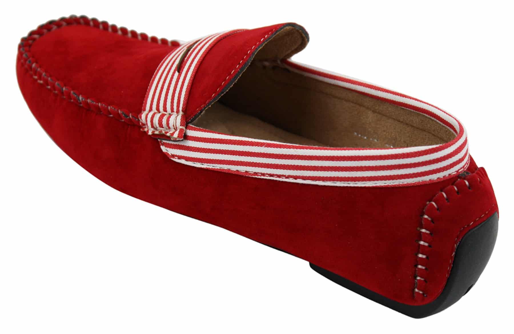 Miesten mokkanahkaiset veneilykengät raidallisella slip-on-kengät kesällä, älykkäät rentoa ulkoilua varten, italialaiset