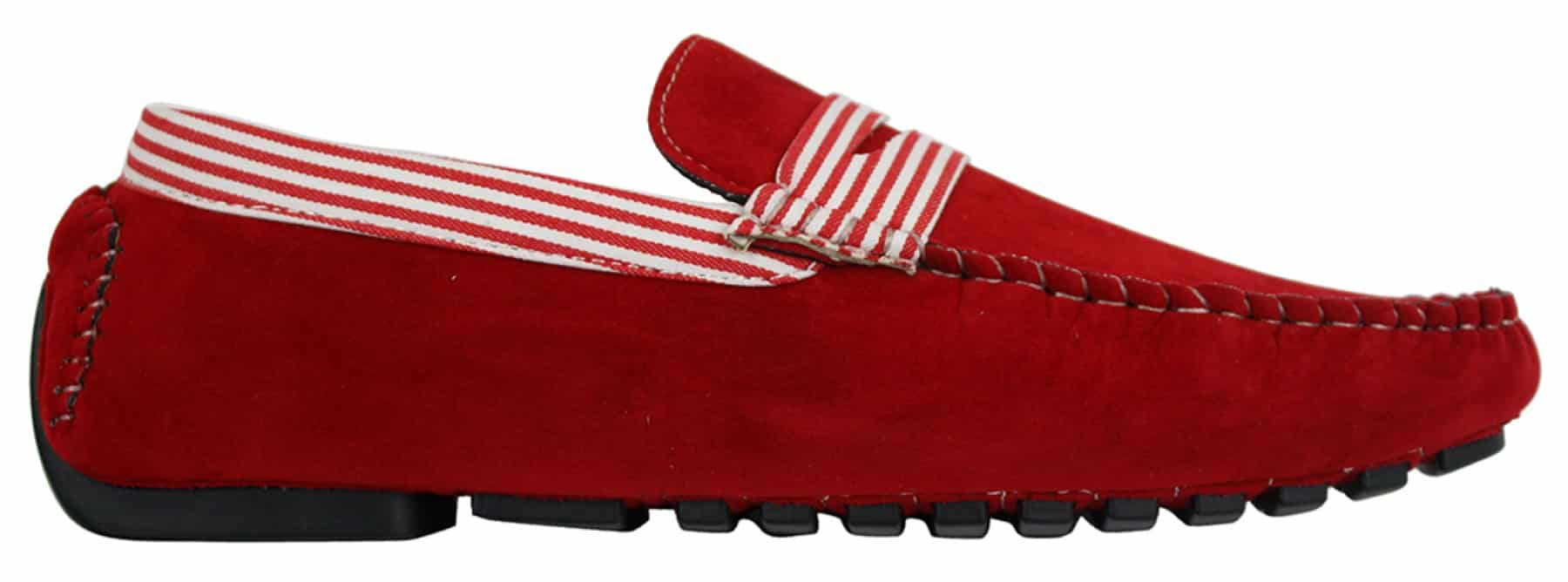 Miesten mokkanahkaiset veneilykengät raidallisella slip-on-kengät kesällä, älykkäät rentoa ulkoilua varten, italialaiset