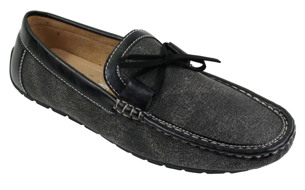 Miesten slip-on-farkkukengät, nahkaiset pitsiset mokkasiinikengät, älykkäät rentot italialaiset ruskeat laivastonsiniset