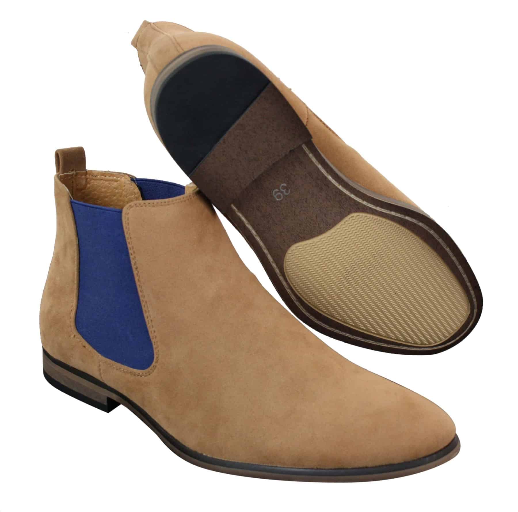 Miesten italialaiset mokkanahkaiset slip-on-nilkkurit, tyylikkäät rentoa Desert Chelsea -jälleenmyyjä