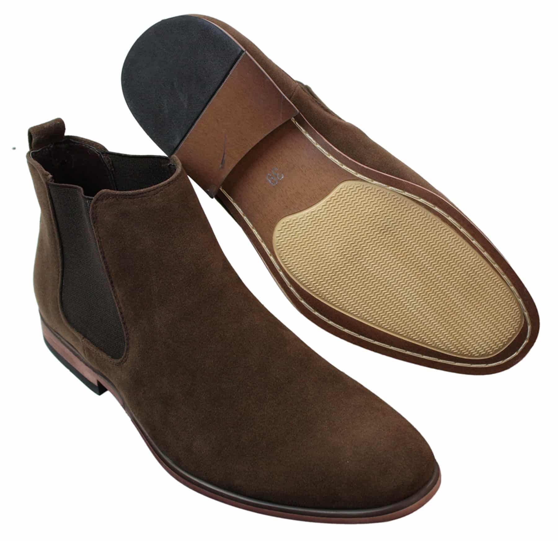 Miesten italialaiset mokkanahkaiset slip-on-nilkkurit, tyylikkäät rentoa Desert Chelsea -jälleenmyyjä
