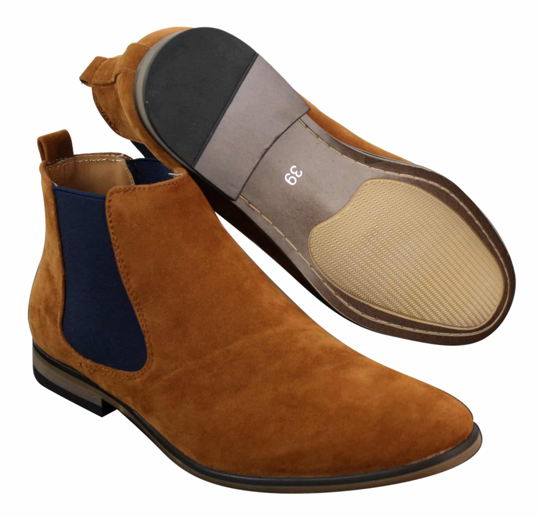 Miesten italialaiset mokkanahkaiset slip-on-nilkkurit, tyylikkäät rentoa Desert Chelsea -jälleenmyyjä
