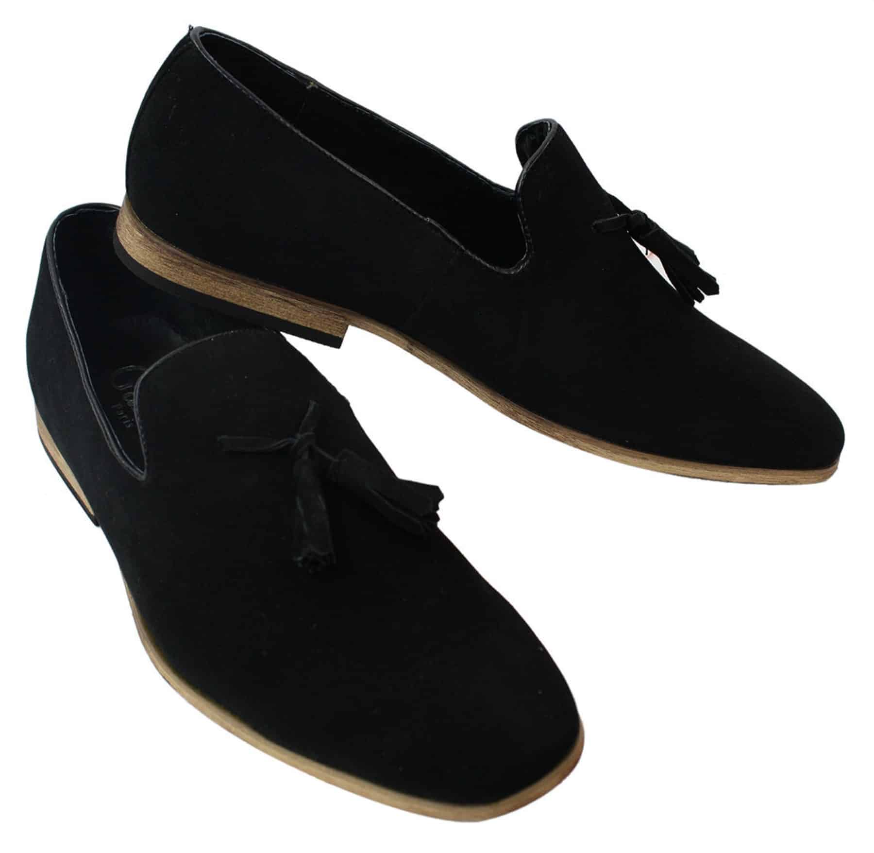 Miesten mokkanahkaiset loaferit, ajokengät, slip-on-tukan muotoilu, nahkaa, musta mukavuus