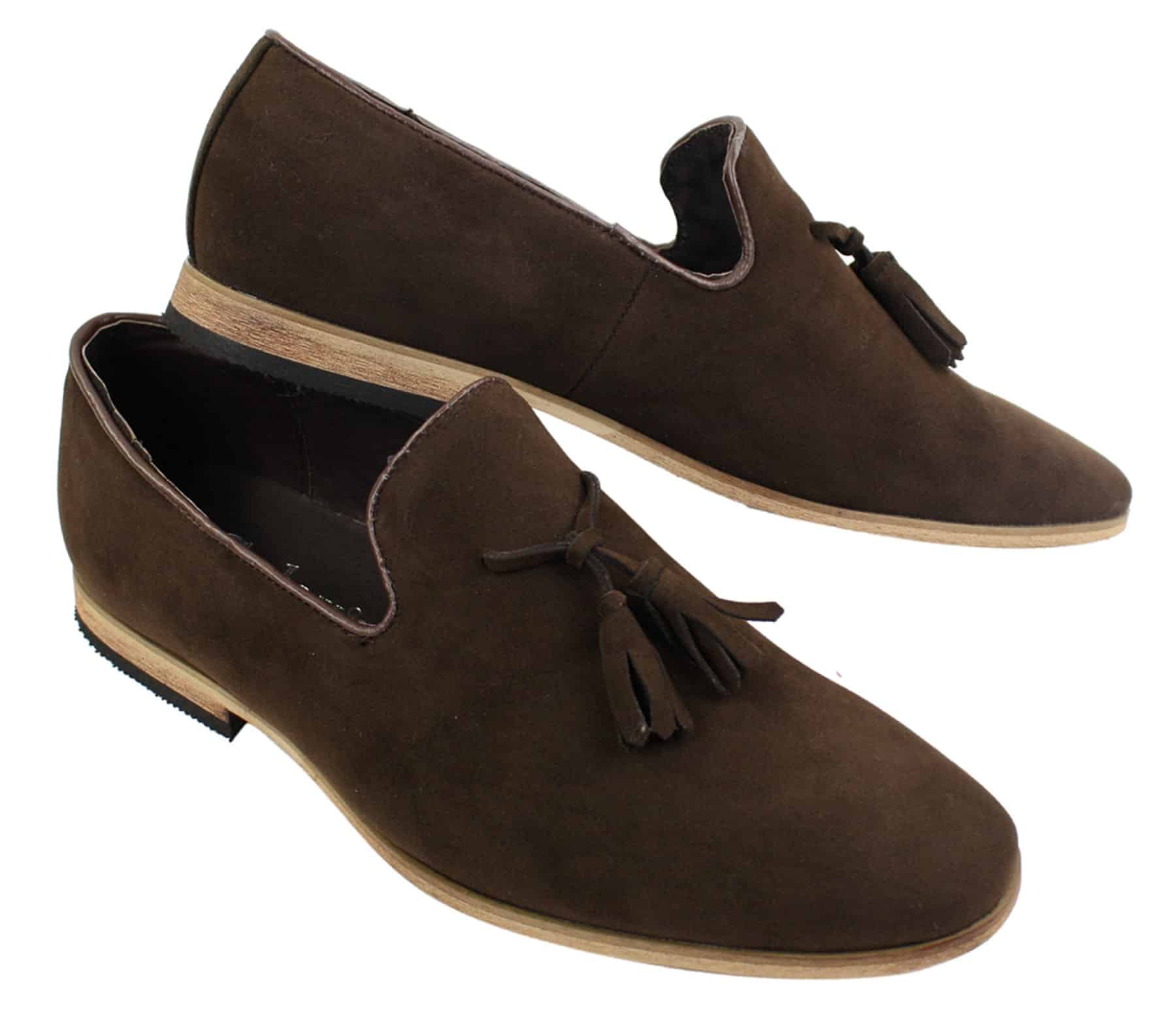 Miesten mokkanahkaiset loaferit, ajokengät, slip-on-tukan muotoilu, nahkaa, musta mukavuus