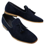 Miesten mokkanahkaiset loaferit, ajokengät, slip-on-tukan muotoilu, nahkaa, musta mukavuus