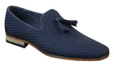 Miesten slip-on-ajokengät, tupsuilla koristellut, tyylikkäät rentoa tyyliä, retrotyyliset, tummansiniset, mustat nahkavuorilla