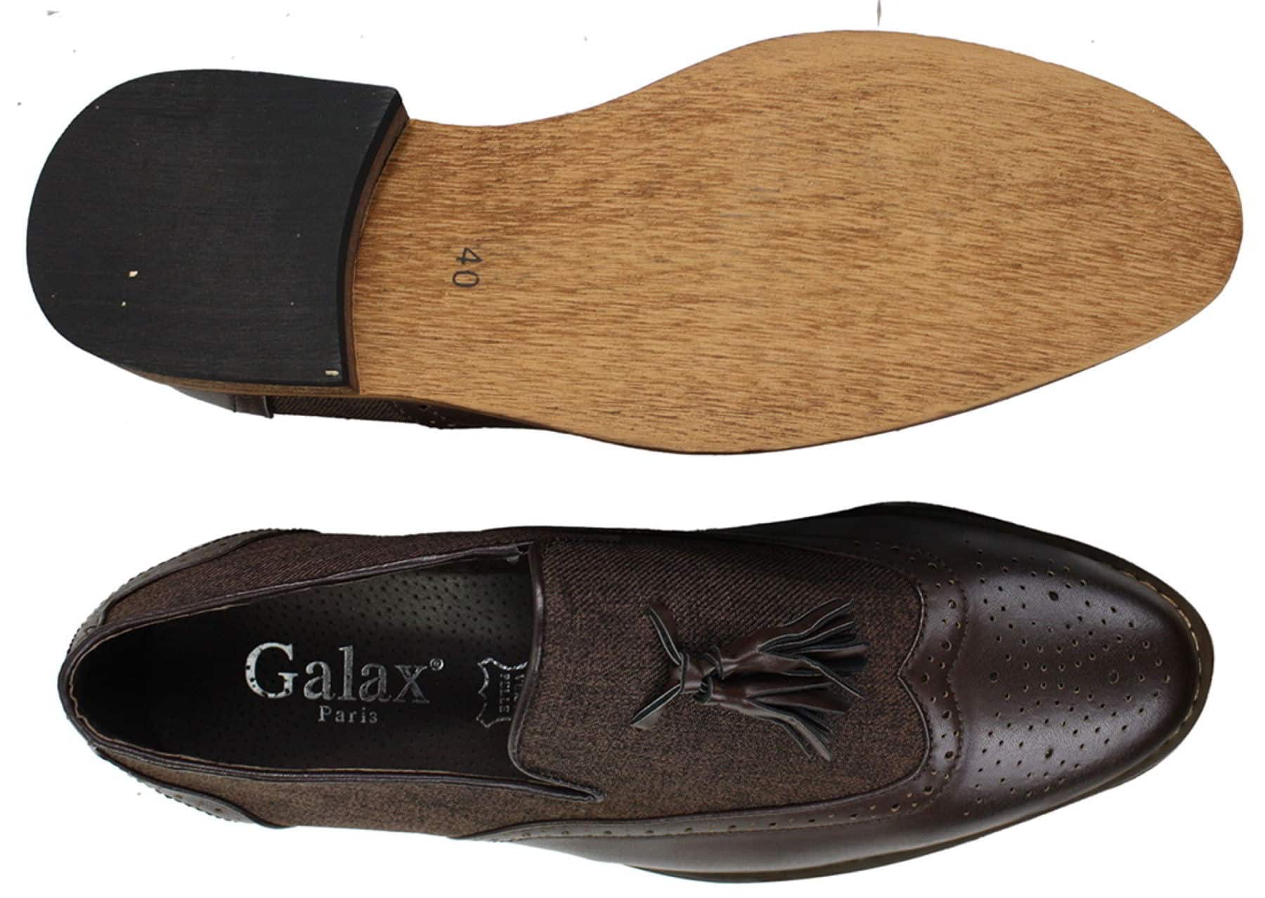 Miesten tweed- ja nahkaiset loaferit ajokengät, slip-on-kengät, tupsukuvio, vintage-retro