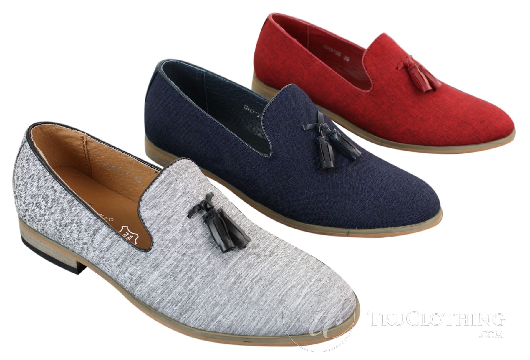 Galax GH3126 - Miesten slip-on-ajokengät tupsuilla, kevyet, tyylikkäät ja rennosti varustetut loaferit, mustat ja siniset, italialaiset
