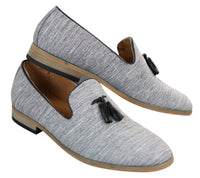 Galax GH3126 - Miesten slip-on-ajokengät tupsuilla, kevyet, tyylikkäät ja rennosti varustetut loaferit, mustat ja siniset, italialaiset