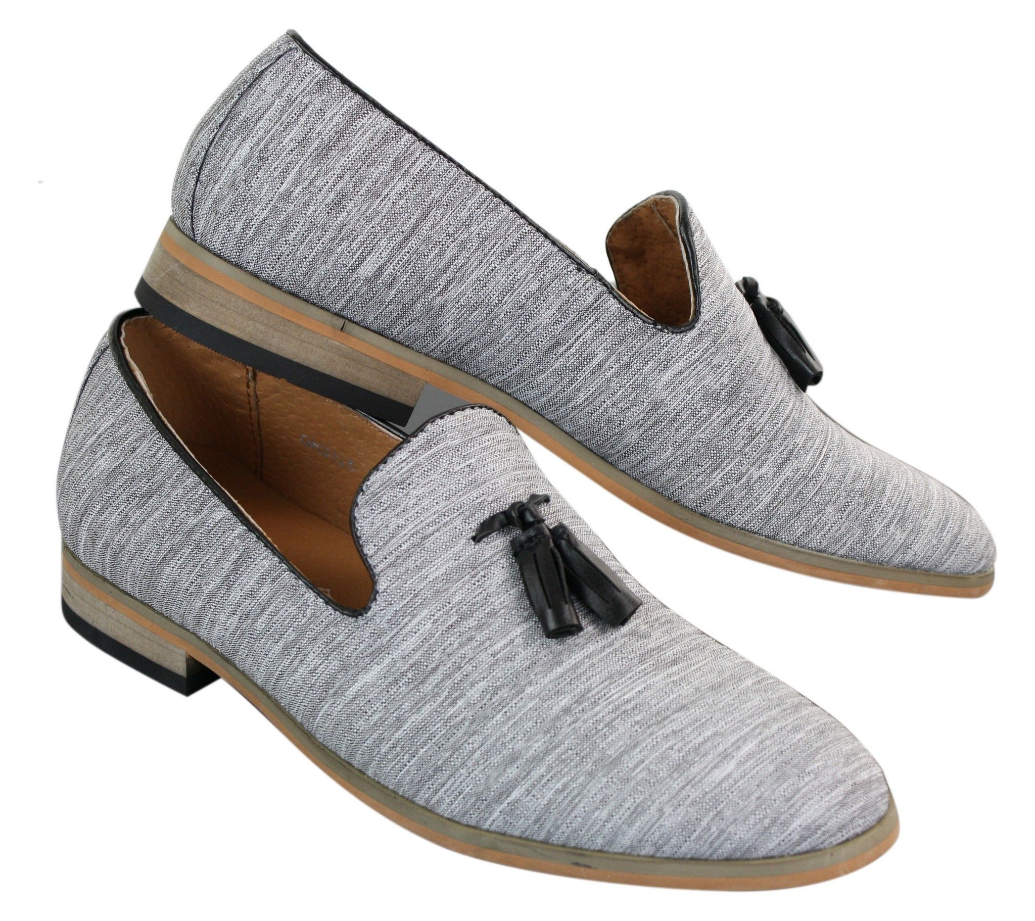 Galax GH3126 - Miesten slip-on-ajokengät tupsuilla, kevyet, tyylikkäät ja rennosti varustetut loaferit, mustat ja siniset, italialaiset