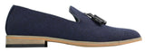 Galax GH3126 - Miesten slip-on-ajokengät tupsuilla, kevyet, tyylikkäät ja rennosti varustetut loaferit, mustat ja siniset, italialaiset