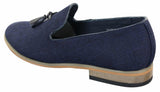 Galax GH3126 - Miesten slip-on-ajokengät tupsuilla, kevyet, tyylikkäät ja rennosti varustetut loaferit, mustat ja siniset, italialaiset