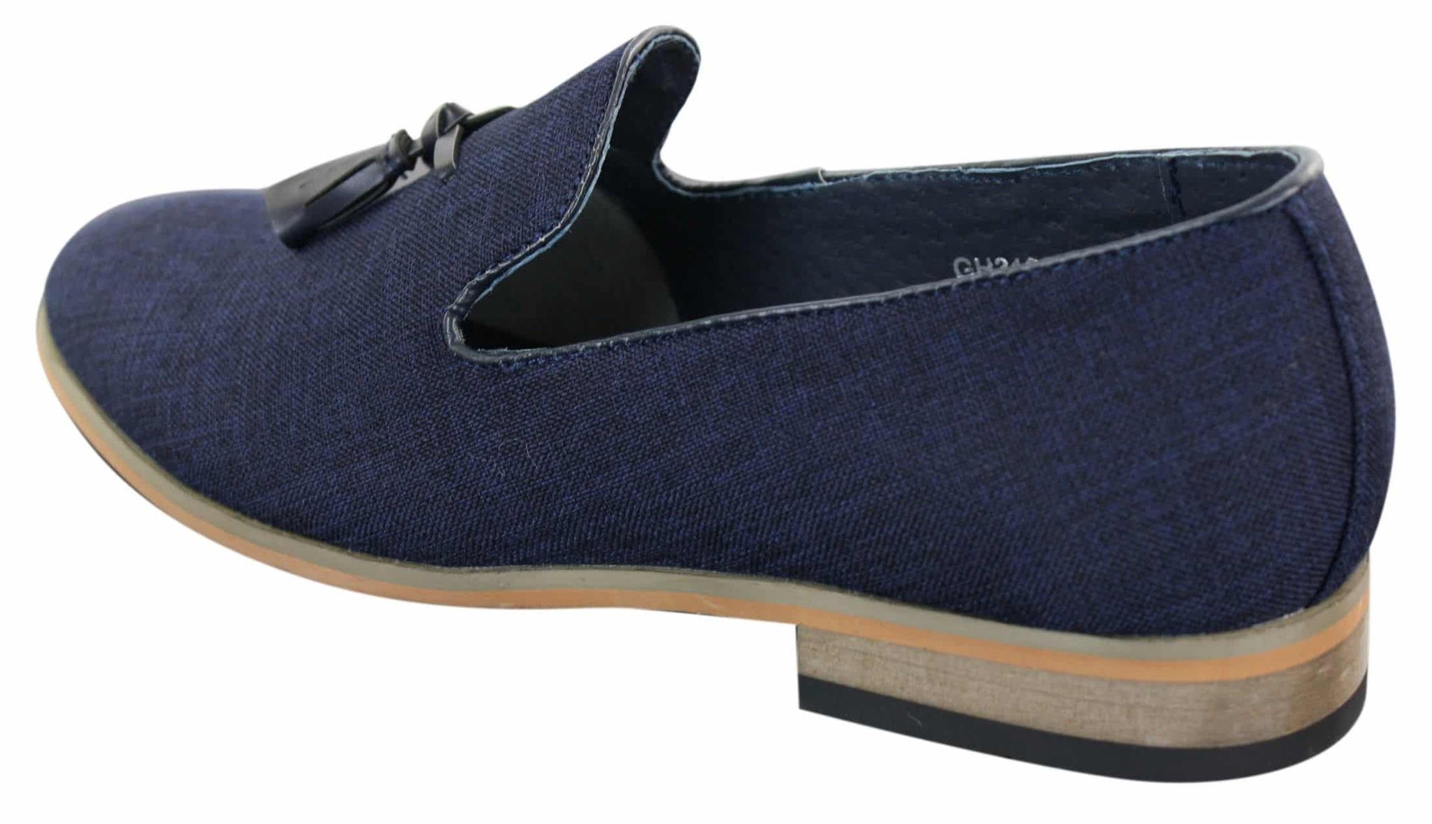 Galax GH3126 - Miesten slip-on-ajokengät tupsuilla, kevyet, tyylikkäät ja rennosti varustetut loaferit, mustat ja siniset, italialaiset