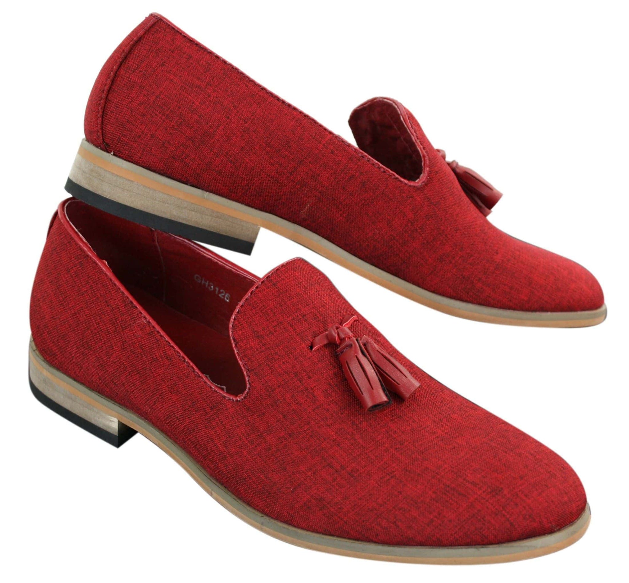 Galax GH3126 - Miesten slip-on-ajokengät tupsuilla, kevyet, tyylikkäät ja rennosti varustetut loaferit, mustat ja siniset, italialaiset
