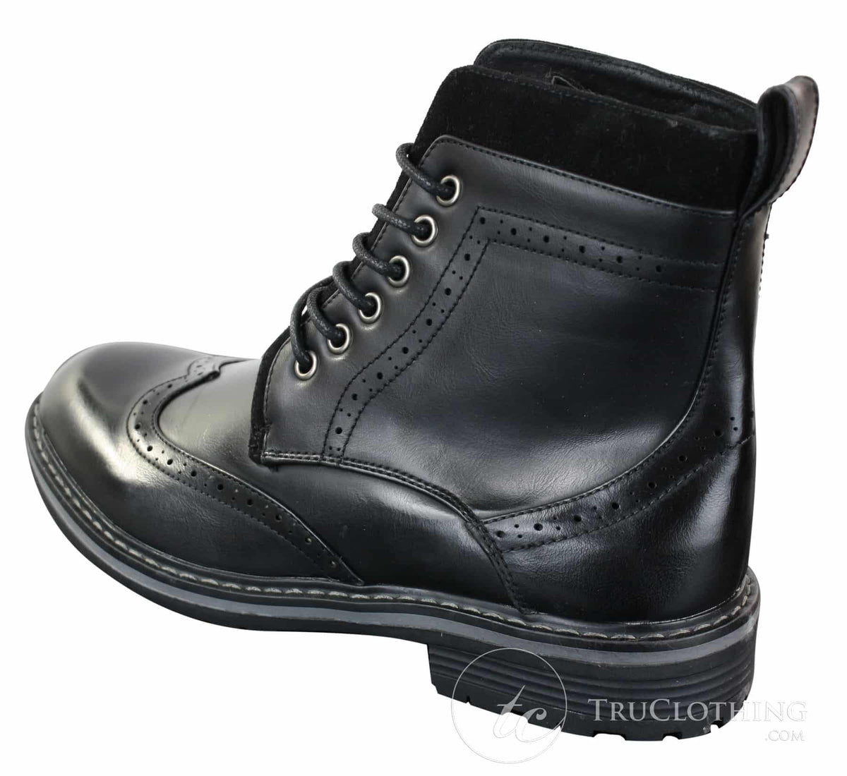 Galax GLX3521 miesten ruskeat mustat brogue-nilkkurit, nahkaiset mokkanahkaiset nauhalliset cowboy-nilkkurit, älykkäät rentoa kengät
