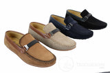 Galax ZD71 - Miesten slip-on-mokkanahkaiset PU-nahkaiset ajokengät, soljella ja mokkasiinilla