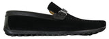 Galax ZD71 - Miesten slip-on-mokkanahkaiset PU-nahkaiset ajokengät, soljella ja mokkasiinilla