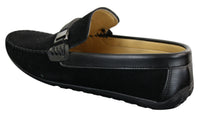 Galax ZD71 - Miesten slip-on-mokkanahkaiset PU-nahkaiset ajokengät, soljella ja mokkasiinilla