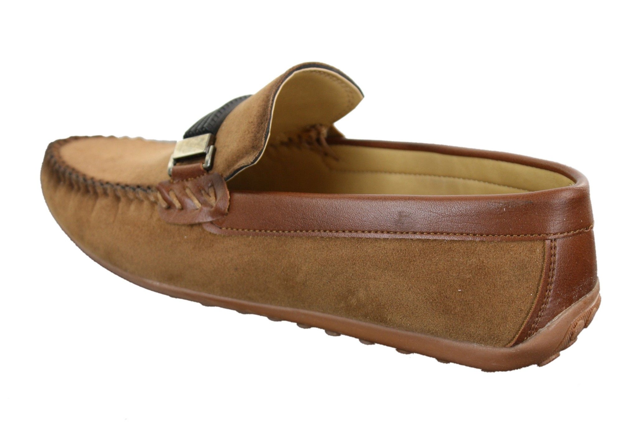 Galax ZD71 - Miesten slip-on-mokkanahkaiset PU-nahkaiset ajokengät, soljella ja mokkasiinilla