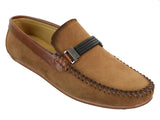 Galax ZD71 - Miesten slip-on-mokkanahkaiset PU-nahkaiset ajokengät, soljella ja mokkasiinilla