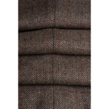 Gaston - Miesten oliivinvihreä tweed-ruutuliivi