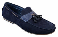 Miesten slip-on-nahkaiset sisäpuoliset PU-mokkanahkaiset ajokengät, tupsulliset mokkasiinit, rento tyyli