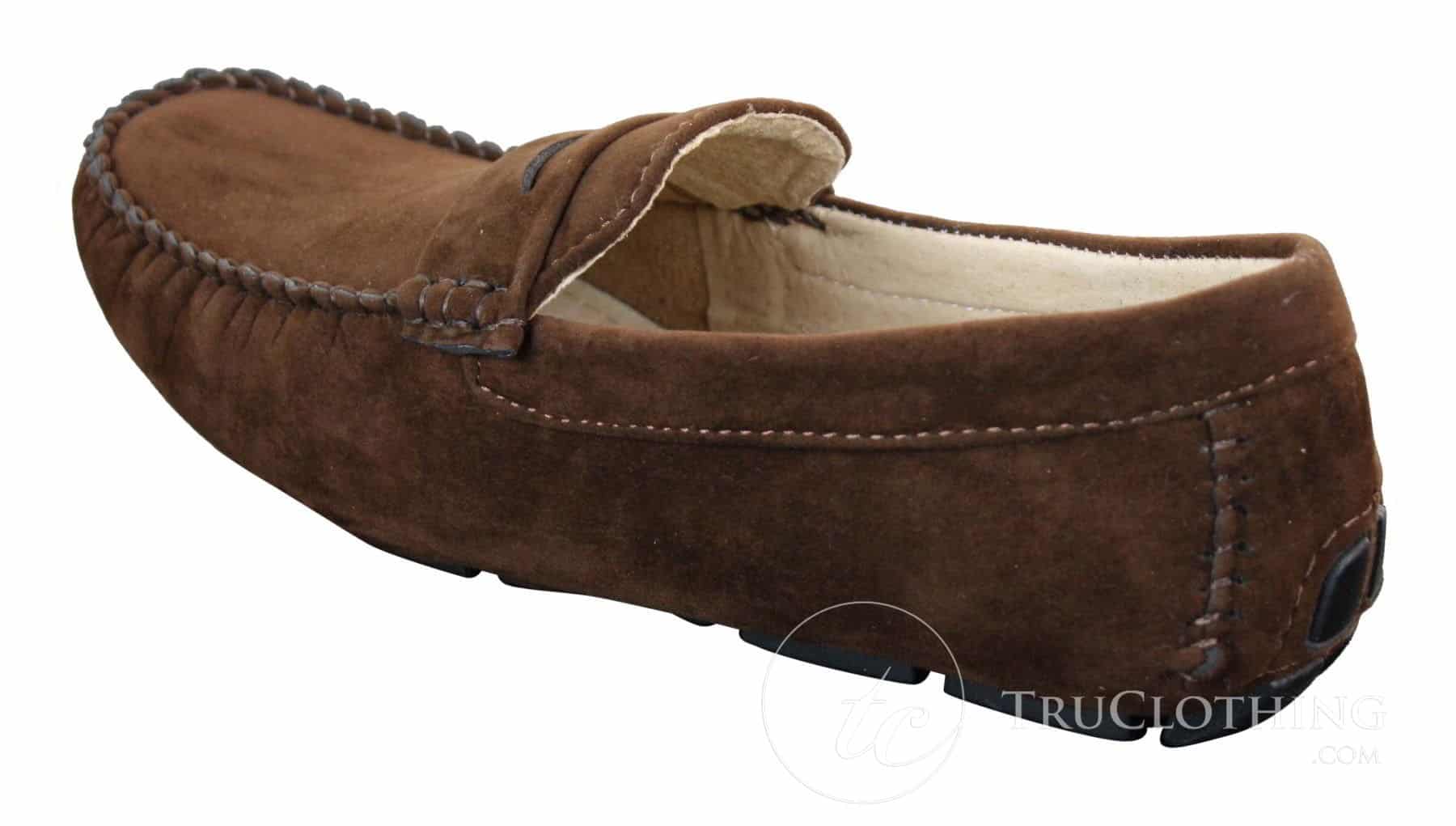 Miesten slip-on-mokkanahkakengät, mokkasiinit, rento tyyli, ruskea ja beige