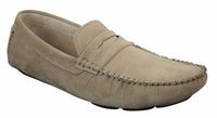 Miesten slip-on-mokkanahkakengät, mokkasiinit, rento tyyli, ruskea ja beige