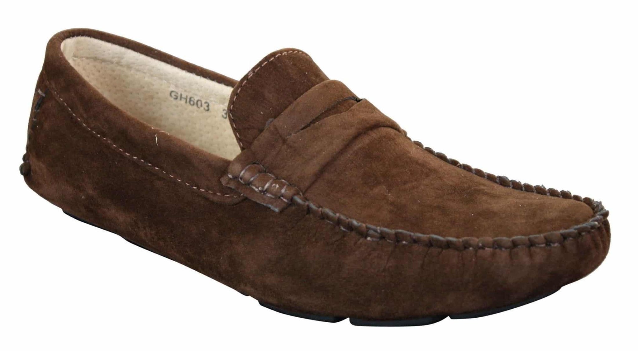 Miesten slip-on-mokkanahkakengät, mokkasiinit, rento tyyli, ruskea ja beige