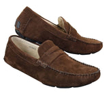 Miesten slip-on-mokkanahkakengät, mokkasiinit, rento tyyli, ruskea ja beige