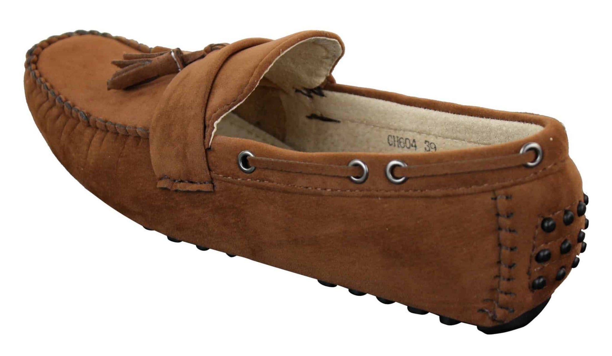 Miesten mokkanahkaiset ruskeat laivastonsiniset tupsukoristeiset mokkasiinit ajokengät mokkasiinit slip-on nahkakengät