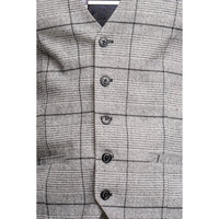 Ghost - Miesten harmaa ruutuliivi tweed-kuviolla