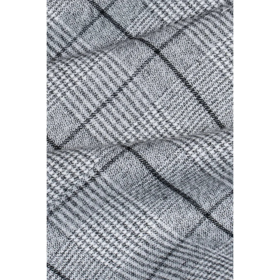 Ghost - Miesten harmaa ruutuliivi tweed-kuviolla