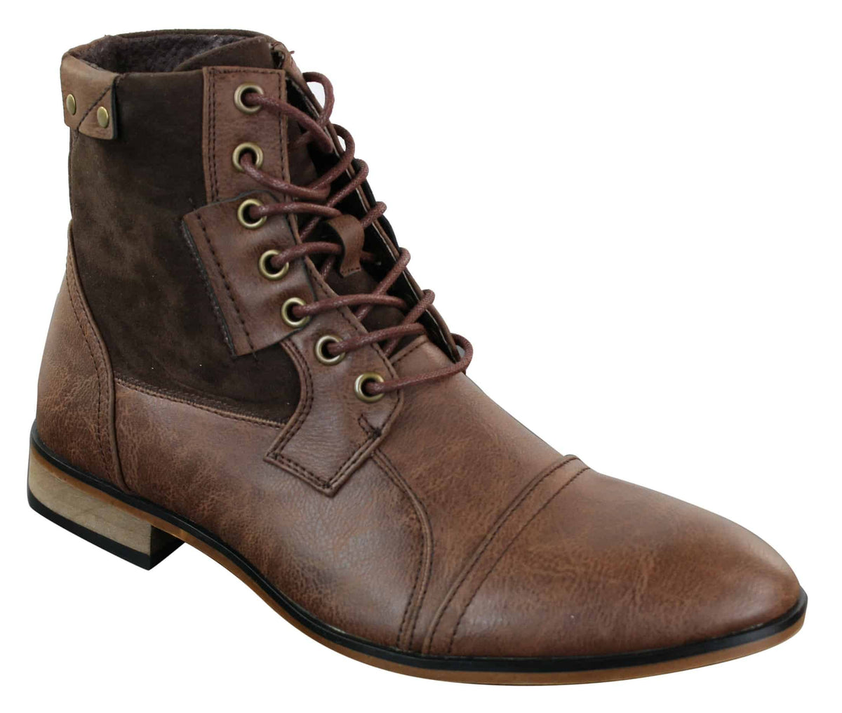 Galax GLX3516 miesten retro vintage urbaanit nilkkurit kapeat nahkaiset mokkanahkaiset nauhalliset älykkäät rento kengät