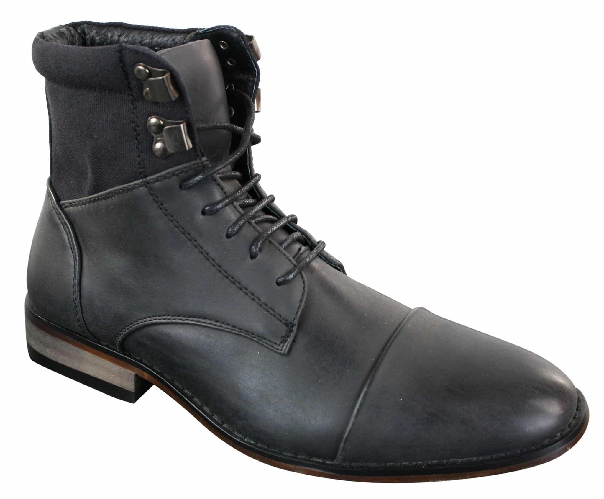 Galax GLX3517 miesten slim fit vintage retro Sherlock-nauhalliset älykkäät rento nilkkurit nahkaa