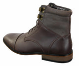 Galax GLX3517 miesten slim fit vintage retro Sherlock-nauhalliset älykkäät rento nilkkurit nahkaa