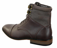 Galax GLX3517 miesten slim fit vintage retro Sherlock-nauhalliset älykkäät rento nilkkurit nahkaa