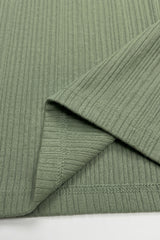 Vihreä Ribbed Classic T-paita miehille