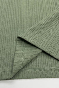 Vihreä Ribbed Classic T-paita miehille