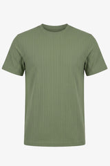 Vihreä Ribbed Classic T-paita miehille