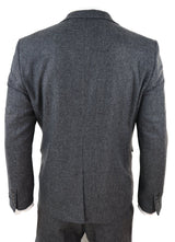 Harmaa tweed-puku, 3-osainen