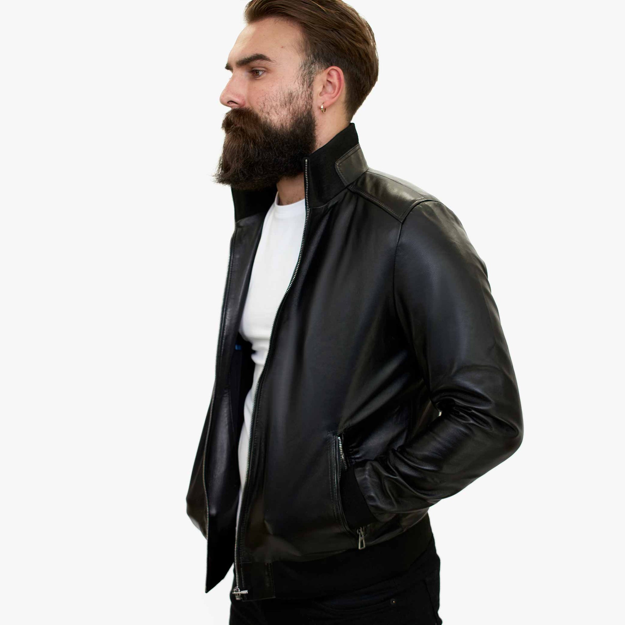 Happy Gentleman B109 - Lampaannahkapommittajatakki miehille - Räätälöity istuvuus