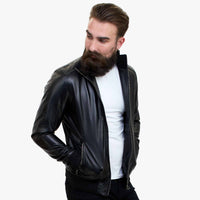 Happy Gentleman B109 - Lampaannahkapommittajatakki miehille - Räätälöity istuvuus