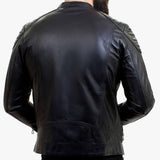 Happy Gentleman B110 - Aito musta nahkatakki miehille - Slim fit