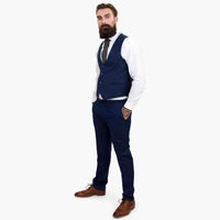 Happy Gentleman BELLO tummansininen kolmiosainen villapuku mittatilaustyönä