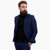 Happy Gentleman BELLO tummansininen kolmiosainen villapuku mittatilaustyönä